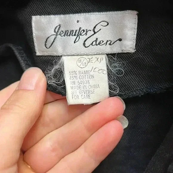 Jennifer Eden Women's Double Breasted Blazer Jacket Black Size 12 - Picture 5 of 7